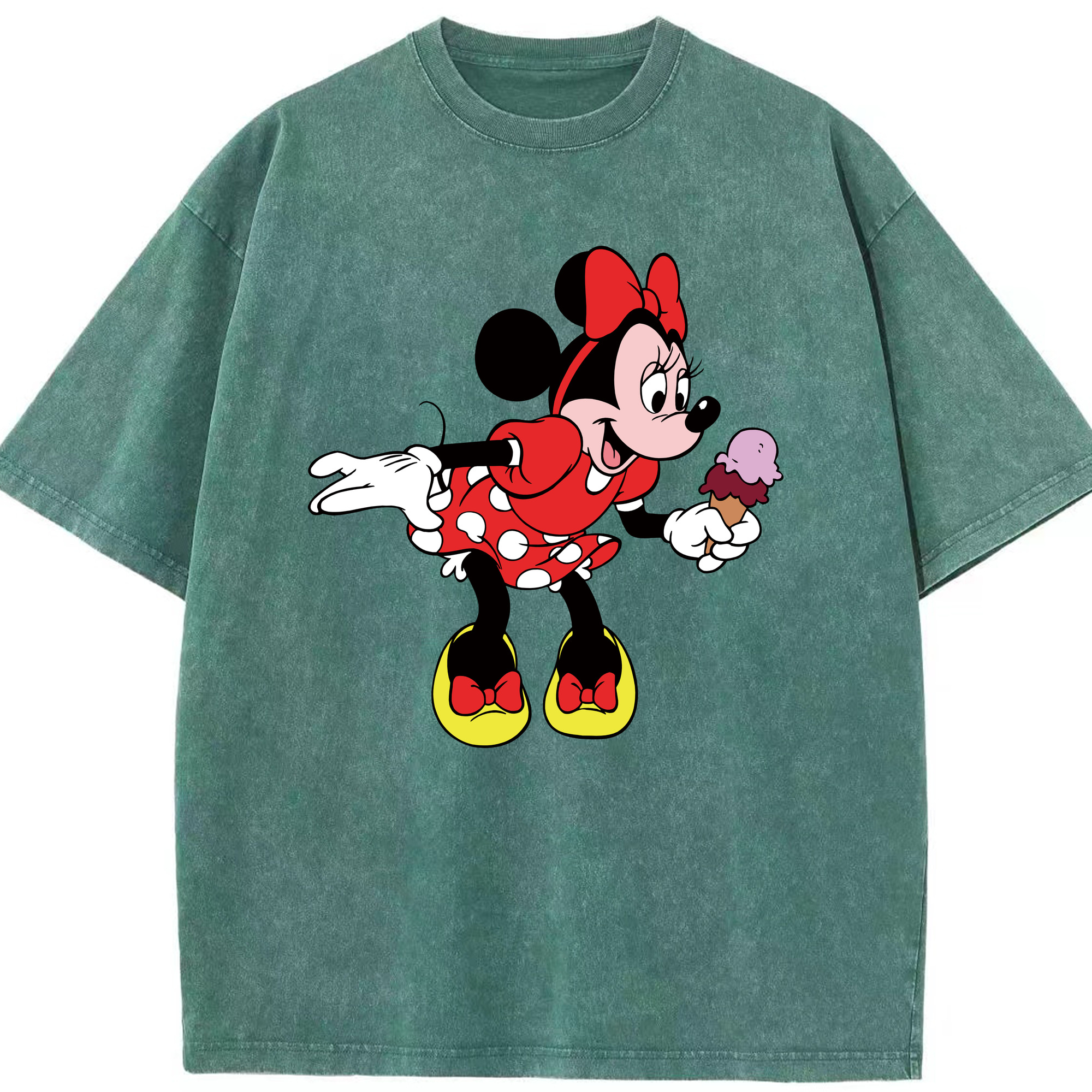 （画像用） ミッキーマウス Mickey Mouse 綿100% ヴィンテージ風 半袖Tシャツ（フロントプリント）